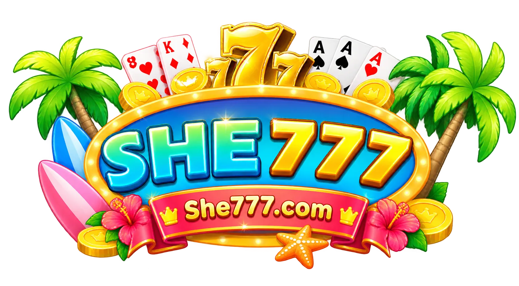 Logo horizontal she777 Indonesia